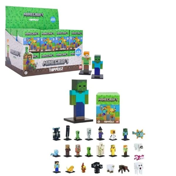 MINECRAFT (3D Toppez) Personaggini Assortiti cm In Blind Bag (cm 6x6x6H) 24ass…x24…x96